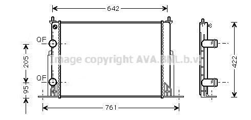 FTA2244 AVA QUALITY COOLING Радиатор, охлаждение двигателя