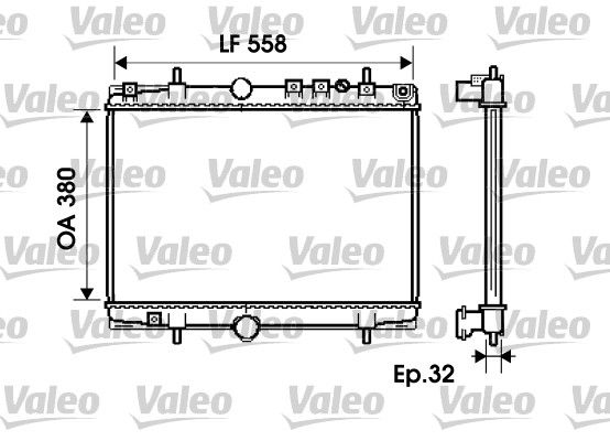 734281 VALEO Радиатор, охлаждение двигателя