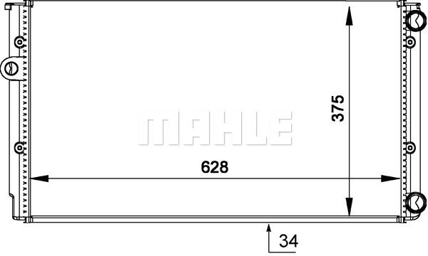 CR373000S MAHLE Радиатор, охлаждение двигателя