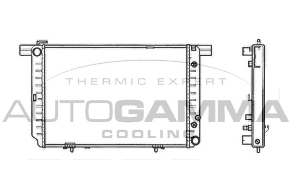 102159 AUTOGAMMA Радиатор, охлаждение двигателя