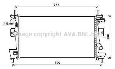 FD2475 AVA QUALITY COOLING Радиатор, охлаждение двигателя