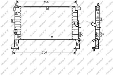 OP350R002 PRASCO Радиатор, охлаждение двигателя