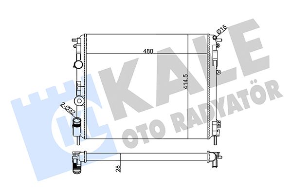 207100 KALE OTO RADYATÖR Радиатор, охлаждение двигателя