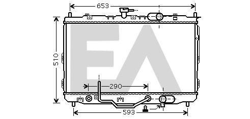 31R36022 EACLIMA Радиатор, охлаждение двигателя