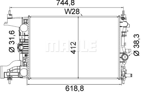 CR2116000S MAHLE Радиатор, охлаждение двигателя