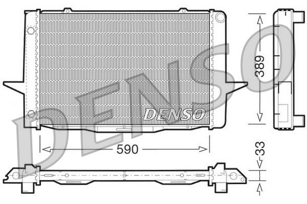 DRM33041 DENSO Радиатор, охлаждение двигателя