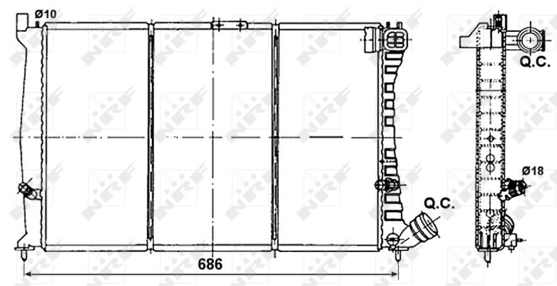 53085 NRF Радиатор, охлаждение двигателя