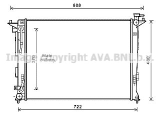 HY2283 AVA QUALITY COOLING Радиатор, охлаждение двигателя