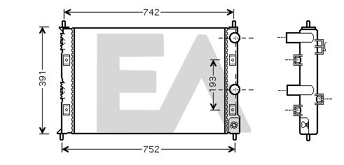 31R12037 EACLIMA Радиатор, охлаждение двигателя