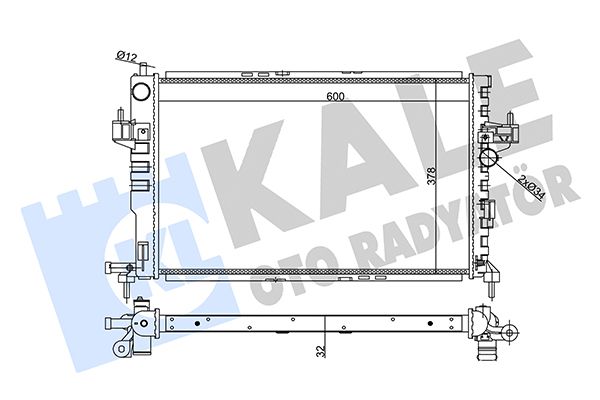 357030 KALE OTO RADYATÖR Радиатор, охлаждение двигателя