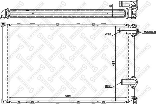 1025280SX STELLOX Радиатор, охлаждение двигателя