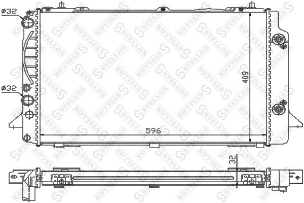 1025540SX STELLOX Радиатор, охлаждение двигателя