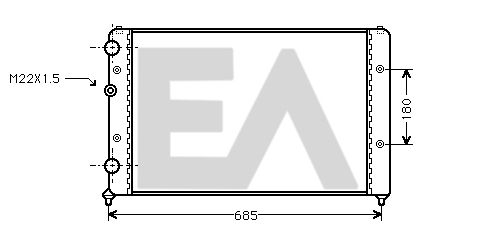 31R67014 EACLIMA Радиатор, охлаждение двигателя