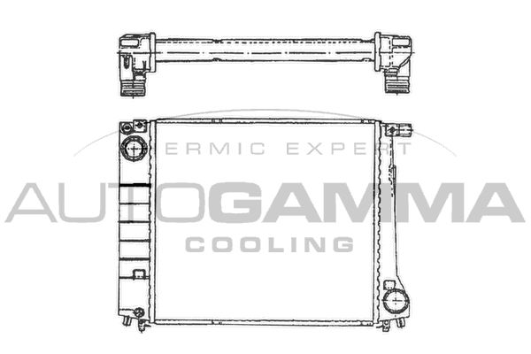 100097 AUTOGAMMA Радиатор, охлаждение двигателя