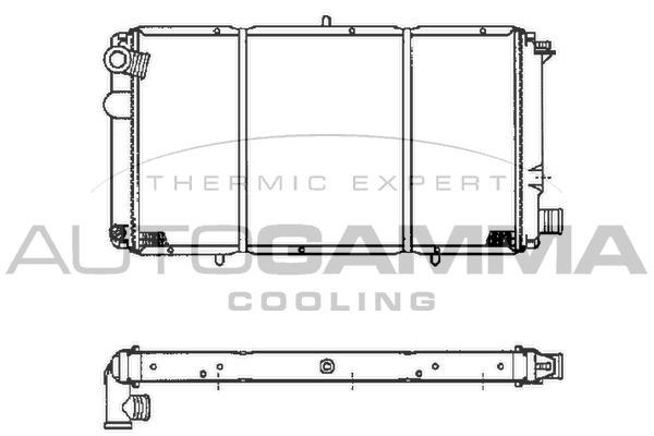 100170 AUTOGAMMA Радиатор, охлаждение двигателя