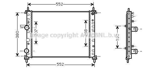 FT2317 AVA QUALITY COOLING Радиатор, охлаждение двигателя