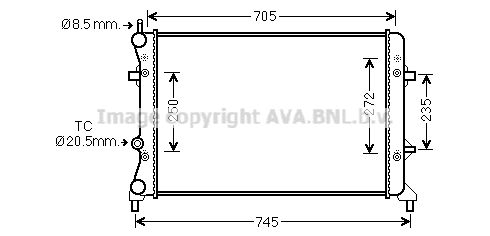 VN2359 AVA QUALITY COOLING Радиатор, охлаждение двигателя