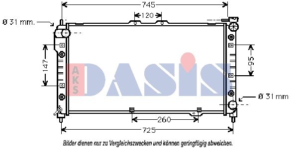 110230N AKS DASIS Радиатор, охлаждение двигателя