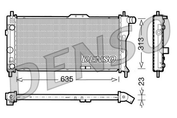 DRM20034 DENSO Радиатор, охлаждение двигателя