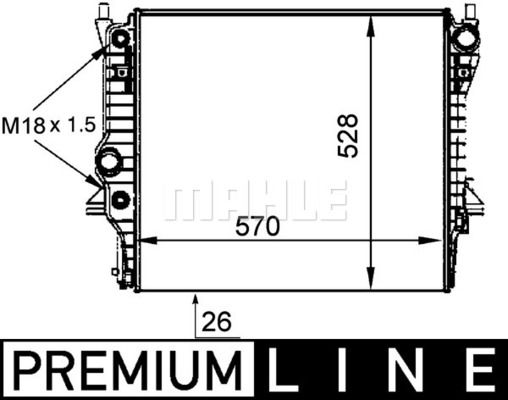 CR1359000P MAHLE Радиатор, охлаждение двигателя