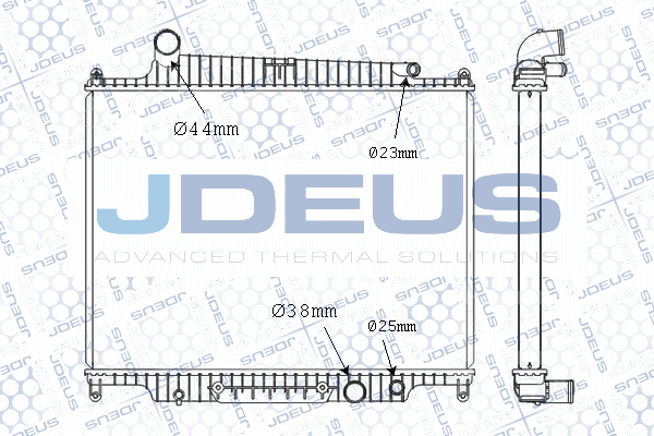 M0020440 JDEUS Радиатор, охлаждение двигателя