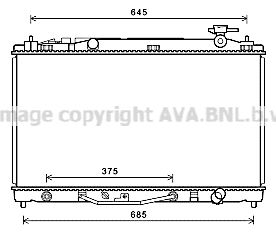 TO2699 AVA QUALITY COOLING Радиатор, охлаждение двигателя