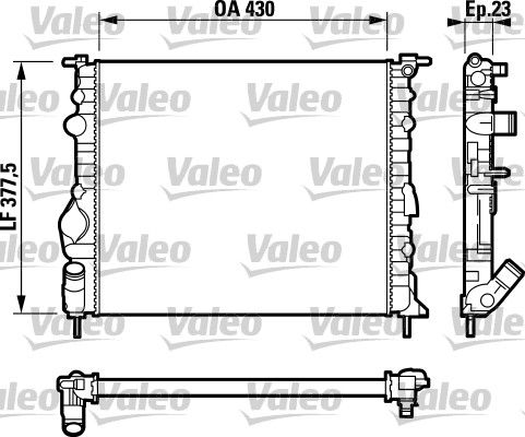 732389 VALEO Радиатор, охлаждение двигателя