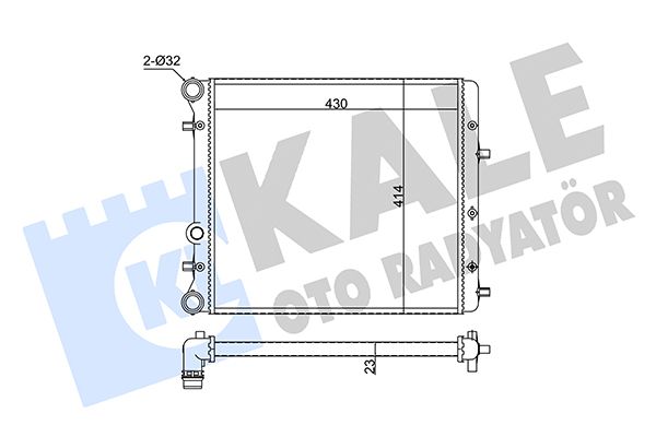 349245 KALE OTO RADYATÖR Радиатор, охлаждение двигателя