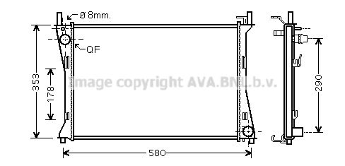 FDA2400 AVA QUALITY COOLING Радиатор, охлаждение двигателя