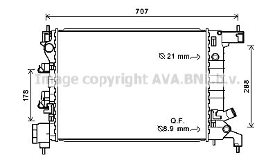 CTA2047 AVA QUALITY COOLING Радиатор, охлаждение двигателя