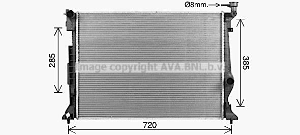 KA2342 AVA QUALITY COOLING Радиатор, охлаждение двигателя