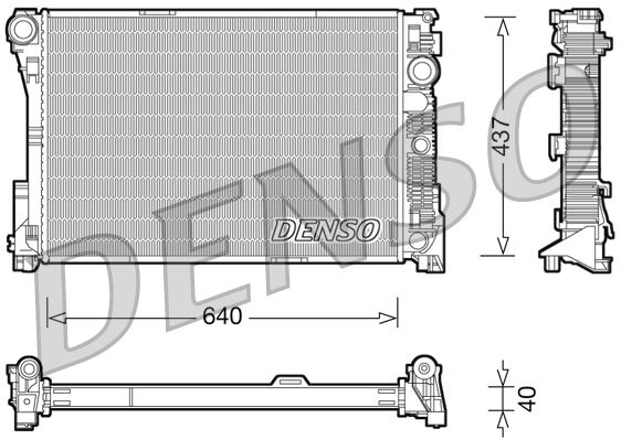 DRM17045 DENSO Радиатор, охлаждение двигателя