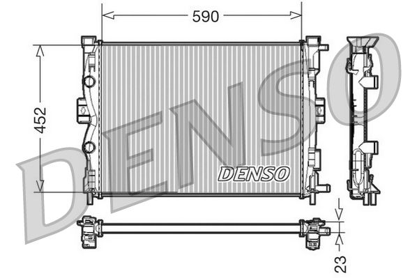 DRM23055 DENSO Радиатор, охлаждение двигателя