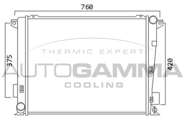 105799 AUTOGAMMA Радиатор, охлаждение двигателя