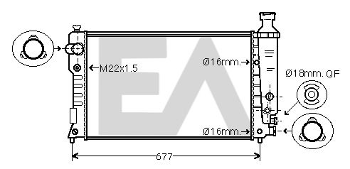 31R55029 EACLIMA Радиатор, охлаждение двигателя