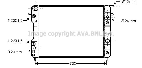 OLA2193 AVA QUALITY COOLING Радиатор, охлаждение двигателя