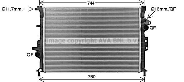 FD2676 AVA QUALITY COOLING Радиатор, охлаждение двигателя