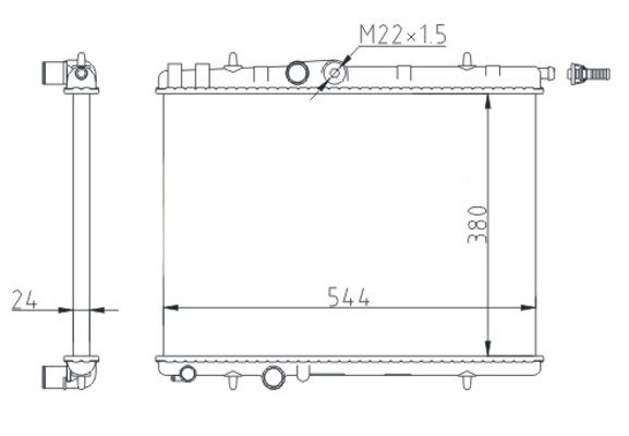 605663 HART Радиатор, охлаждение двигателя