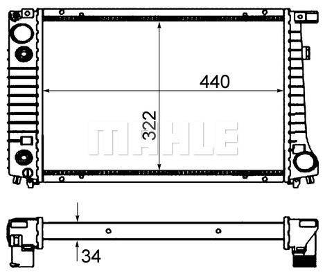 CR117000S MAHLE Радиатор, охлаждение двигателя