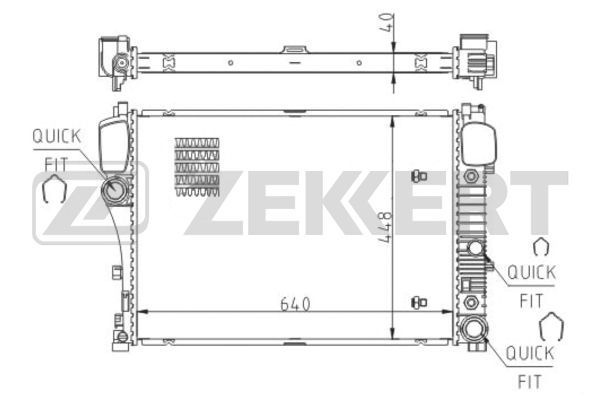 MK1054 ZEKKERT Радиатор, охлаждение двигателя