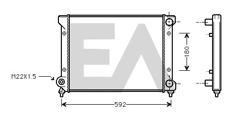 31R67015 EACLIMA Радиатор, охлаждение двигателя