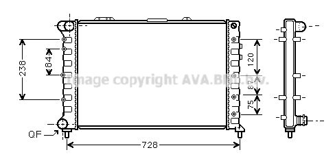 ALA2079 AVA QUALITY COOLING Радиатор, охлаждение двигателя