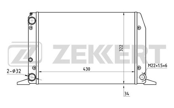 MK1018 ZEKKERT Радиатор, охлаждение двигателя