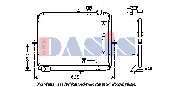 510055N AKS DASIS Радиатор, охлаждение двигателя