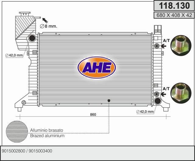 118130 AHE Радиатор, охлаждение двигателя