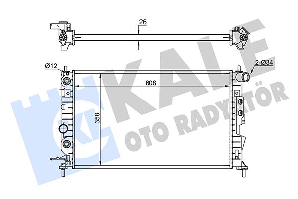 374200 KALE OTO RADYATÖR Радиатор, охлаждение двигателя
