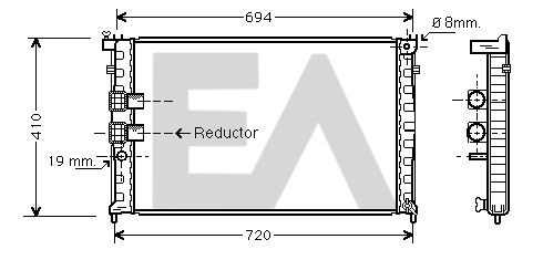 31R55055 EACLIMA Радиатор, охлаждение двигателя