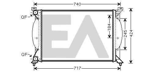 31R02050 EACLIMA Радиатор, охлаждение двигателя