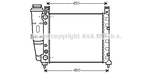 FT2039 AVA QUALITY COOLING Радиатор, охлаждение двигателя