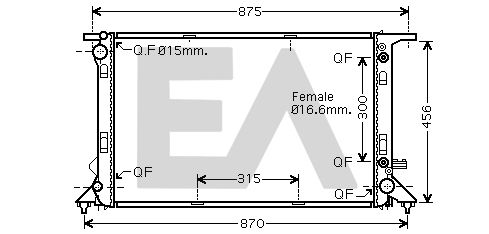 31R02104 EACLIMA Радиатор, охлаждение двигателя